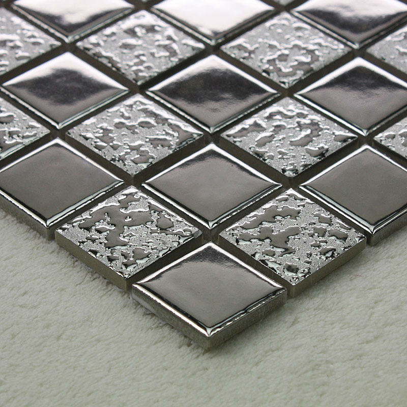 Porcelain Floor Tile Sheets Plating Slip Mosaic Art Bathroom Wall