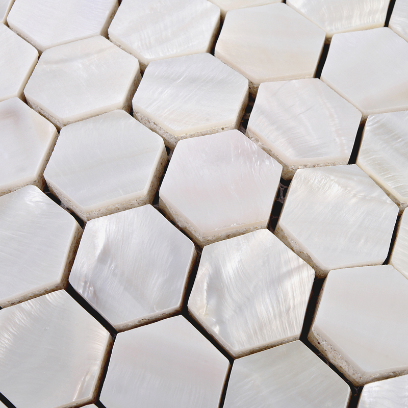 Hexagon Mosaic Mother of Pearl Tiles Backsplash Cheap Bathroom Shower